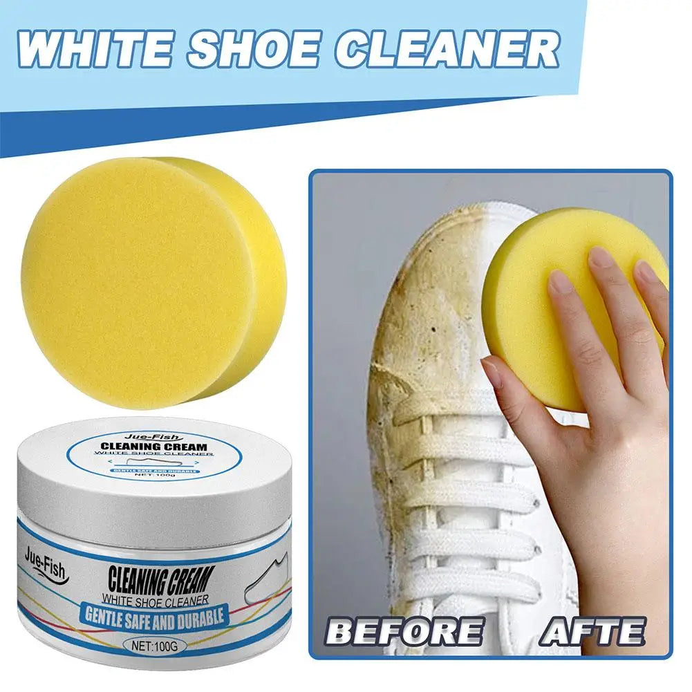 Crème voor het reinigen en witter maken van schoenen