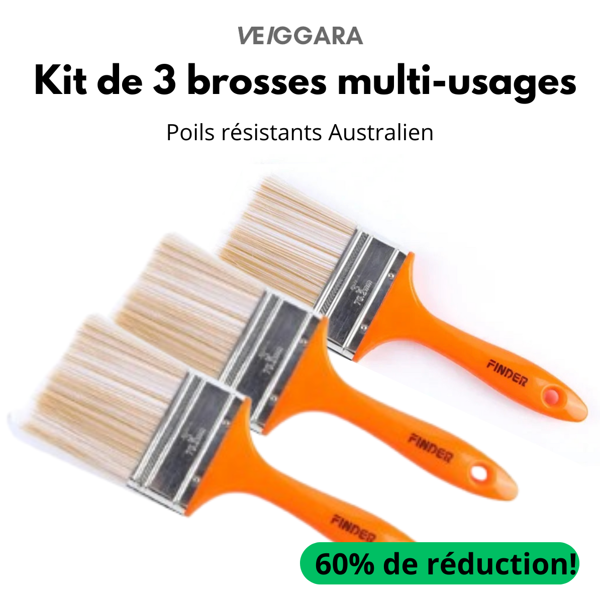Kit de 3 brosses premium