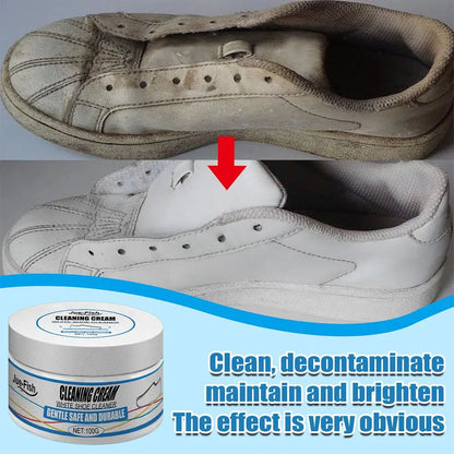 Crème pour nettoyer et blanchir les chaussures