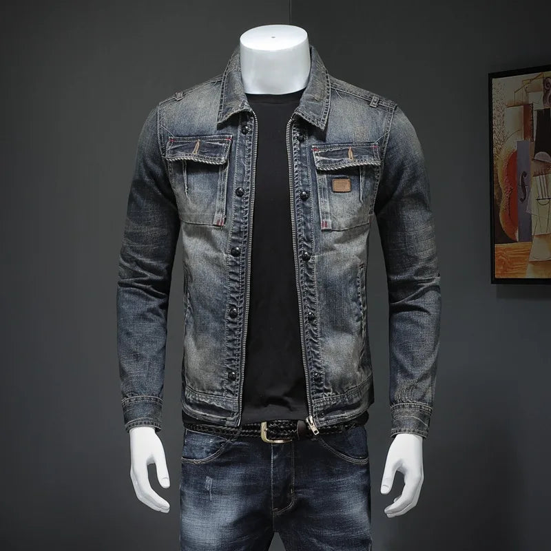 Maxximum| Veste en jean pour hommes Pyery